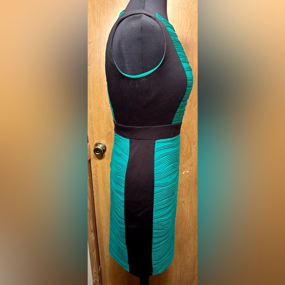 Dana Buchman size 6 black and green Sleeveless sheath midi dress - Picture 5 of 11
